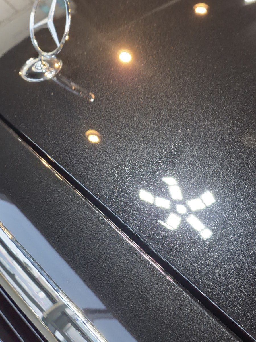 벤츠 S500 검정 헥사 조명 - 광택 후 잔기스 제거