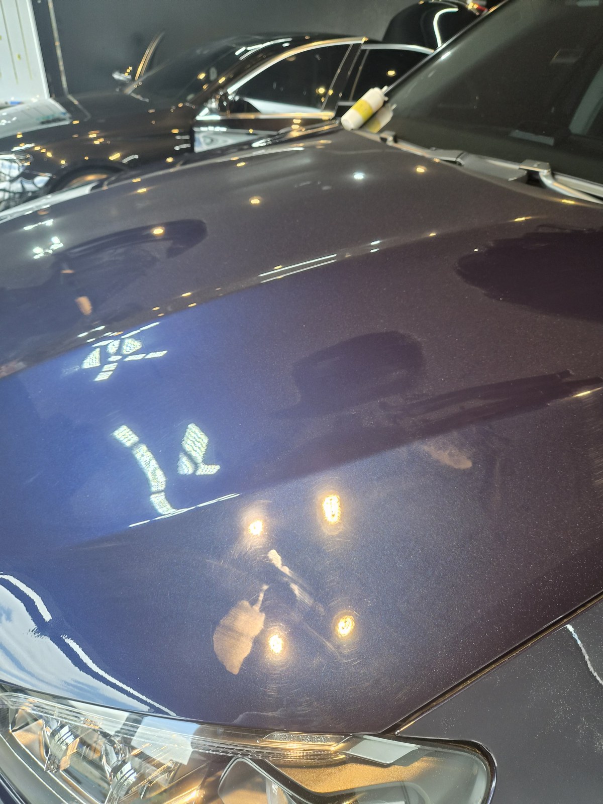 벤츠 GLS400 보닛 거미줄 스월 - 광택 전