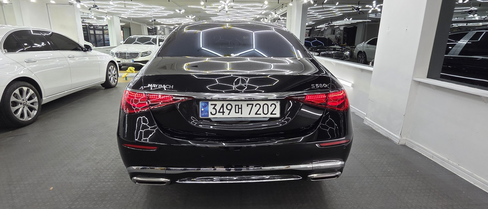 마이바흐 S580 검정 신차 후측면 - 부산 쉴드광택 신차코팅