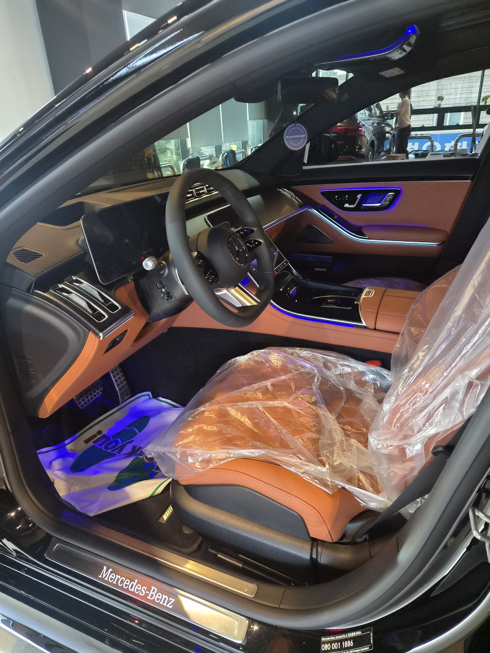 벤츠 S450 신차 실내 앰비언트 라이트 - 출고 전 컨디션