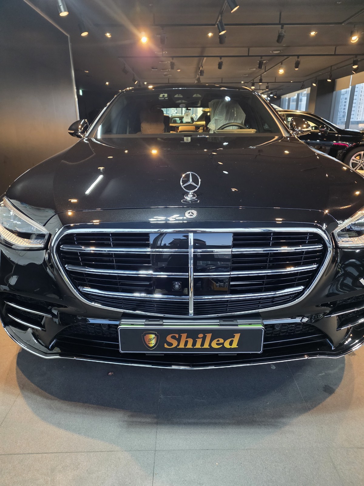 벤츠 S500 검정 광택 - 부산 쉴드광택 전면