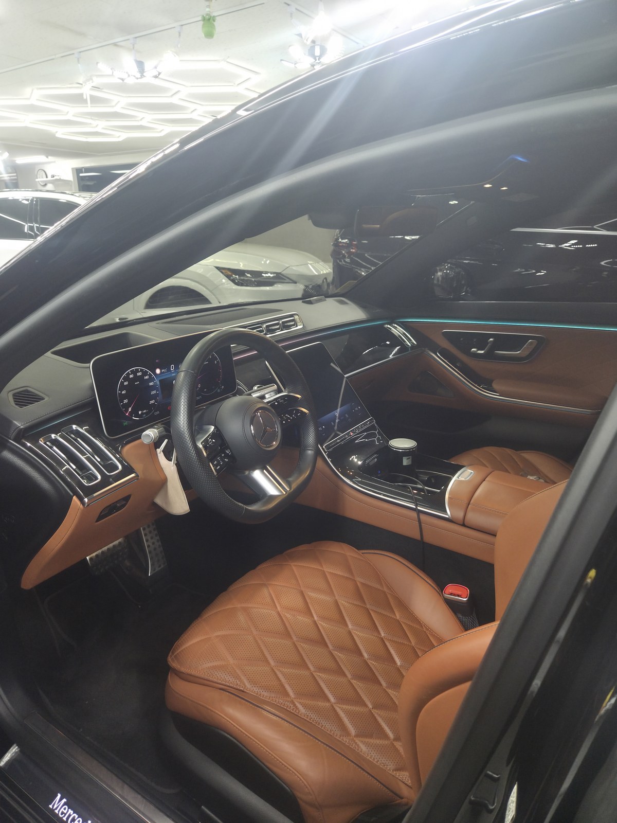 벤츠 S500 실내 - 부산 쉴드광택