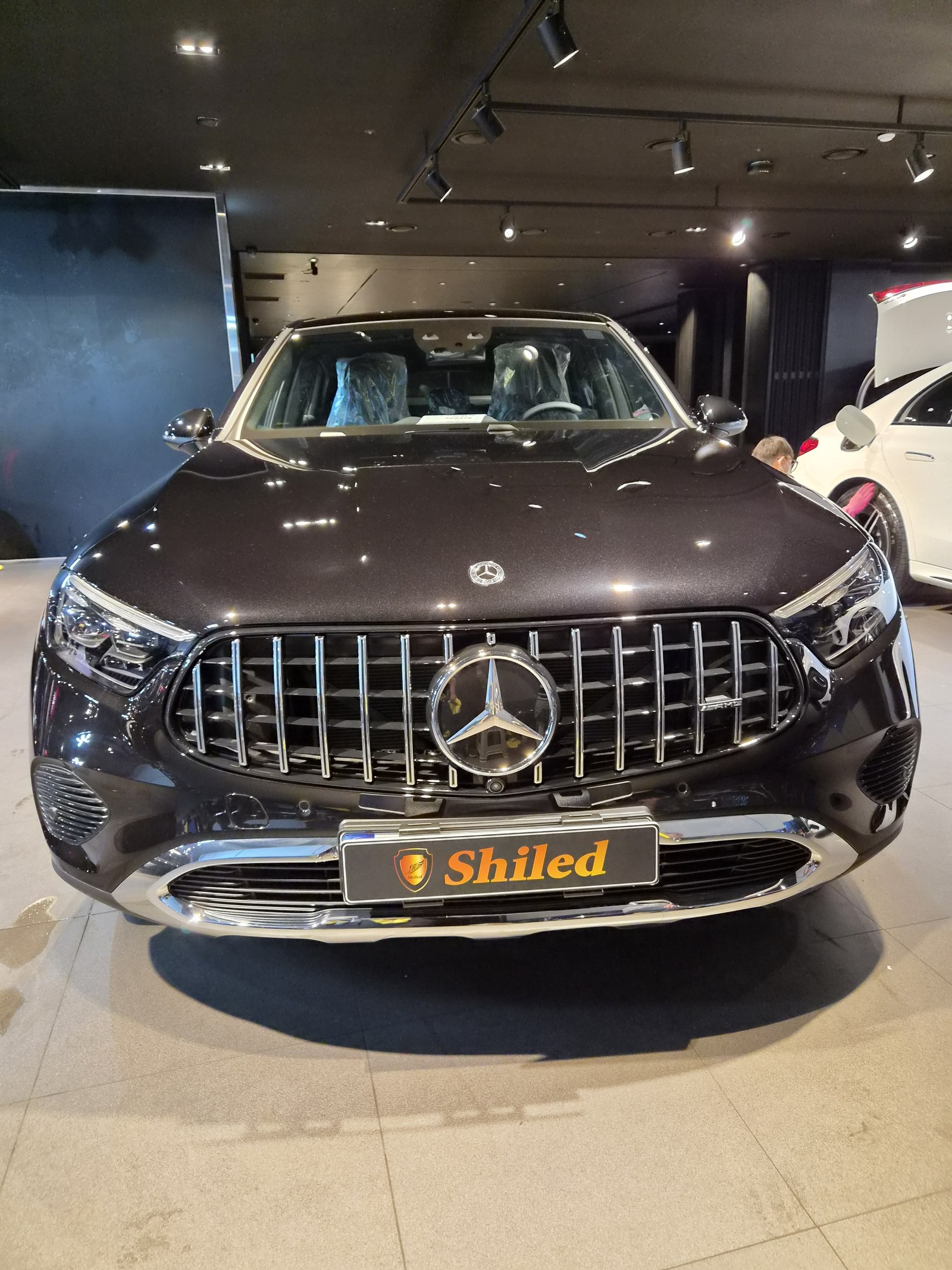 부산 유리막코팅 GLC300 쿠페 블랙 신차 그릴
