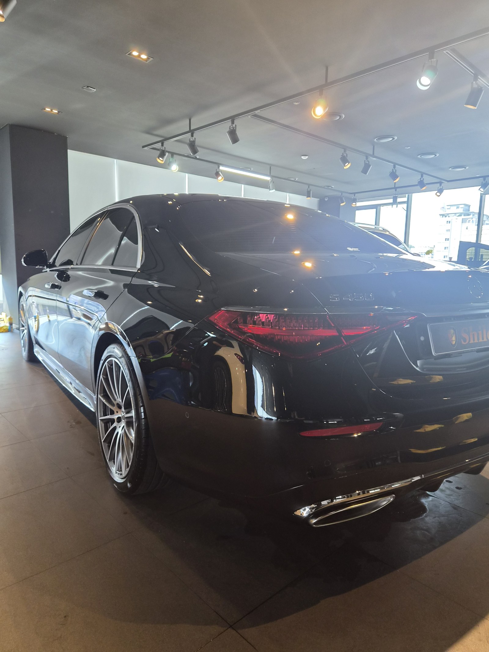 부산 벤츠 S450 블랙 신차 후측면