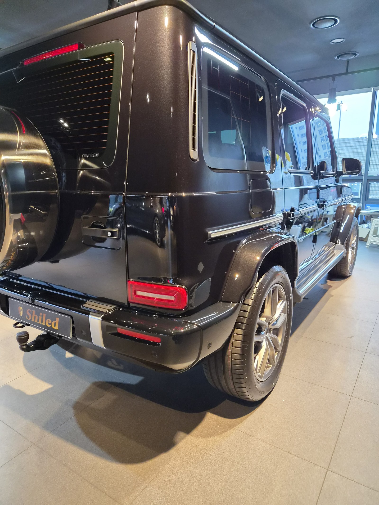 부산 유리막코팅 G450 검정 후측면 - 신차 유리막코팅