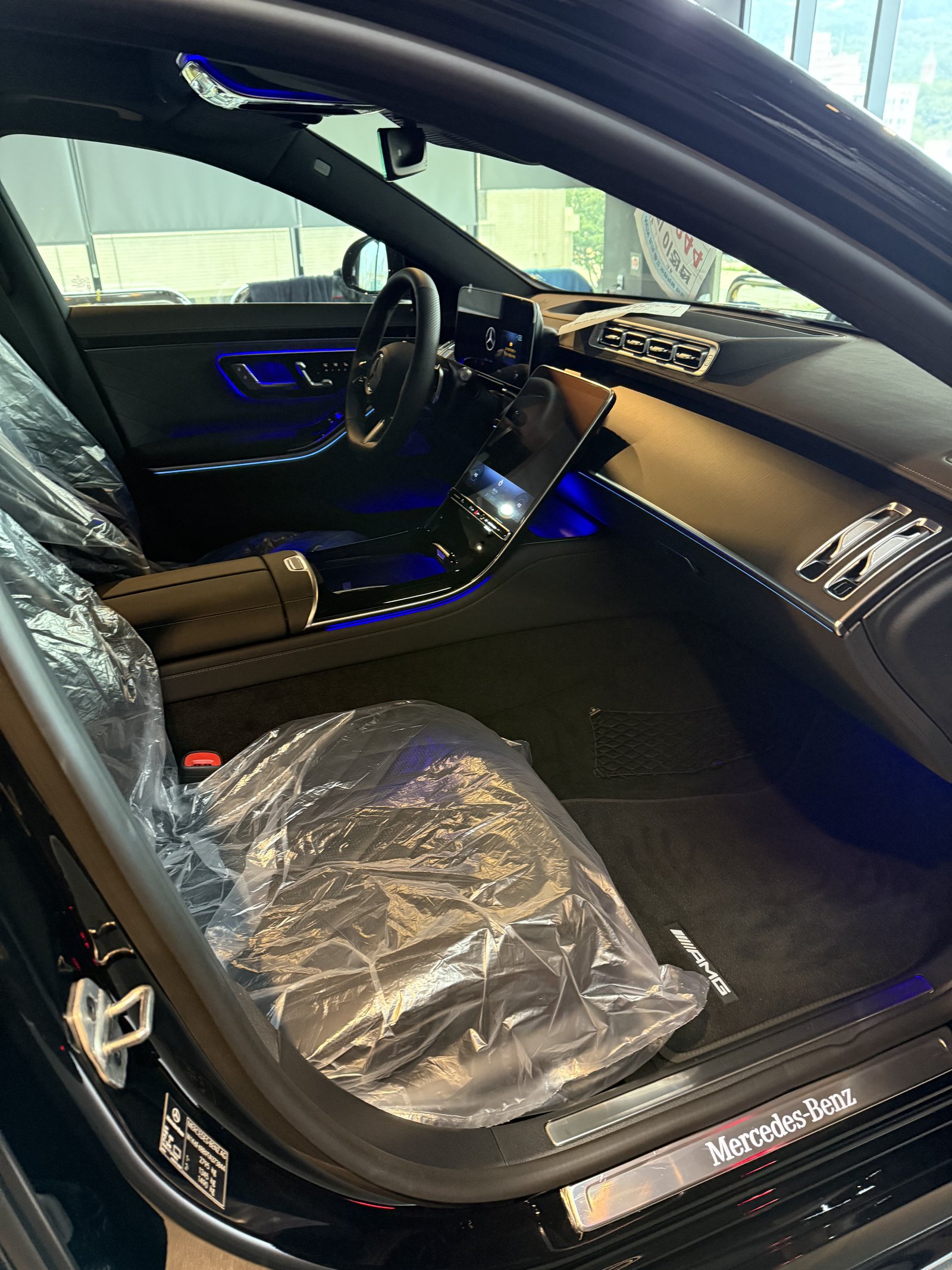 벤츠 S450 신차 실내 대시보드 - 유리막코팅