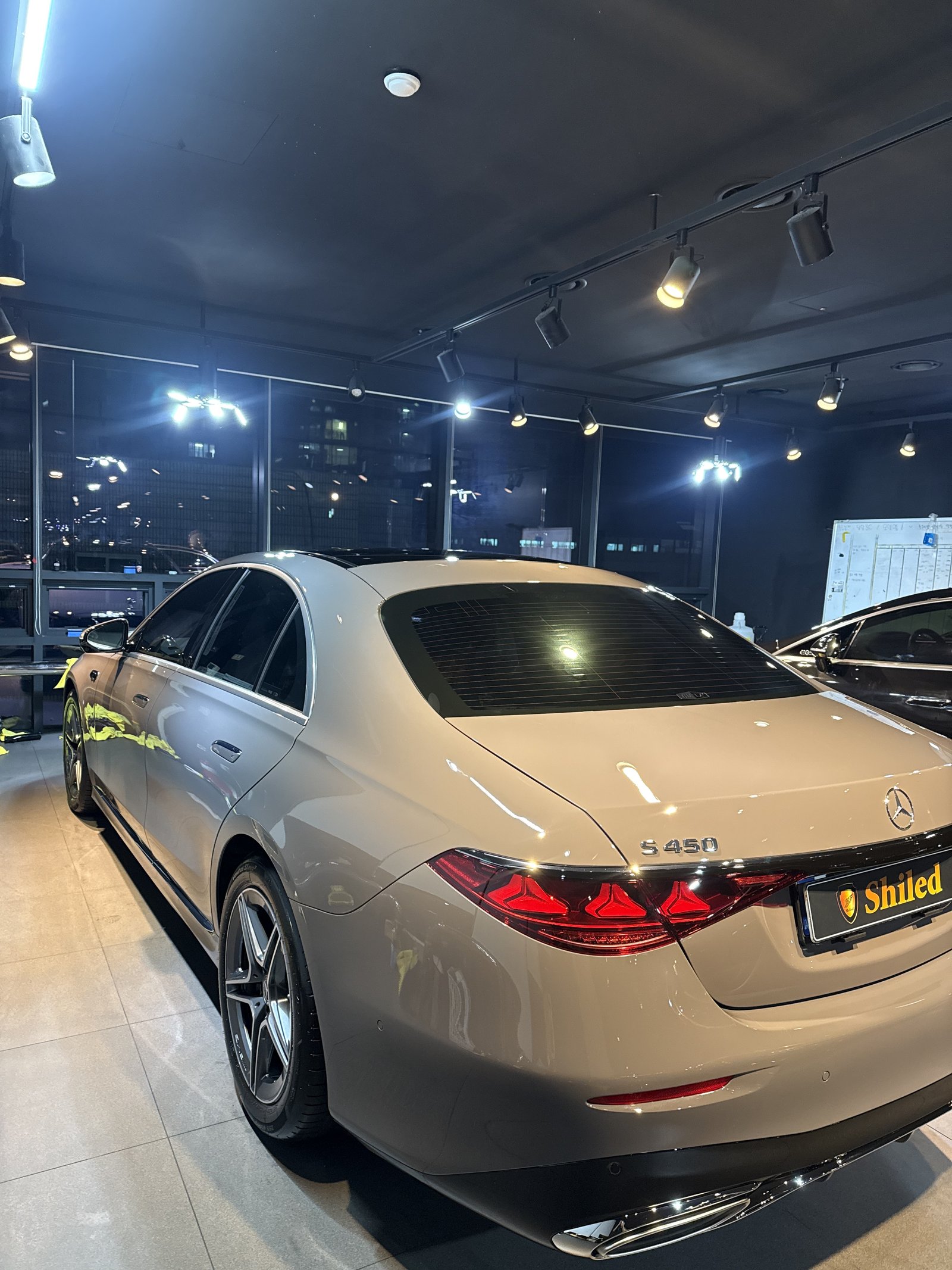 벤츠 S450 신차 측후면 광택 - 부산 유리막코팅